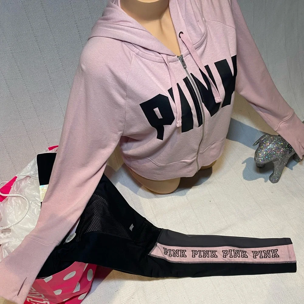 NWT VS PINK RARE CHALK ROSE SET - Picture 2 of 6